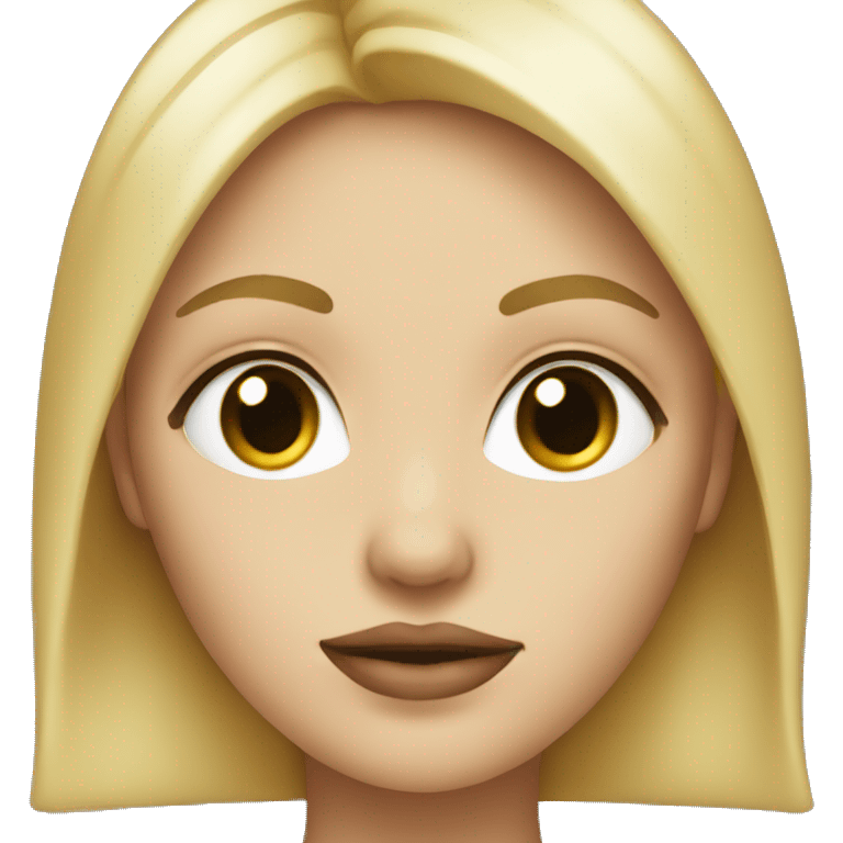 thin blonde girl with plump lips emoji