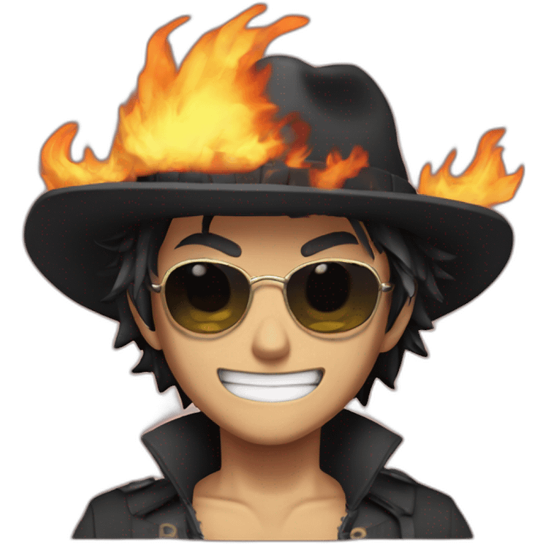 portgas d ace avec du feu autour  emoji