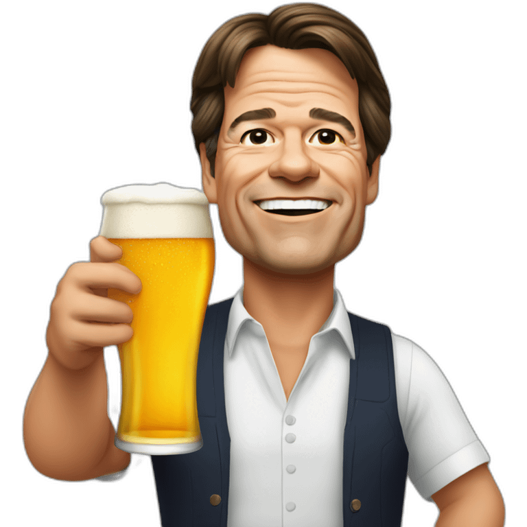 Mark rutte drinking beer emoji