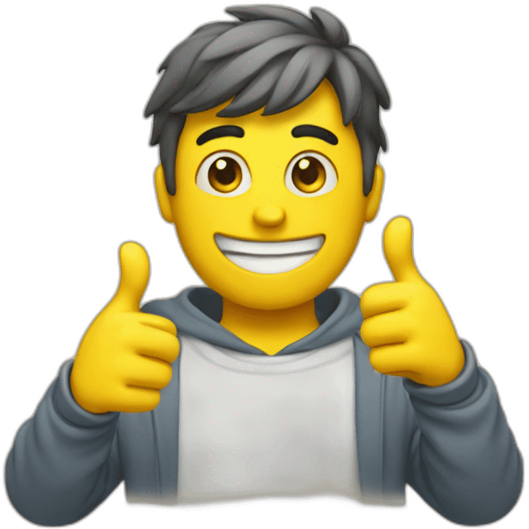 emoji giving you thumbs up yellow guy emoji