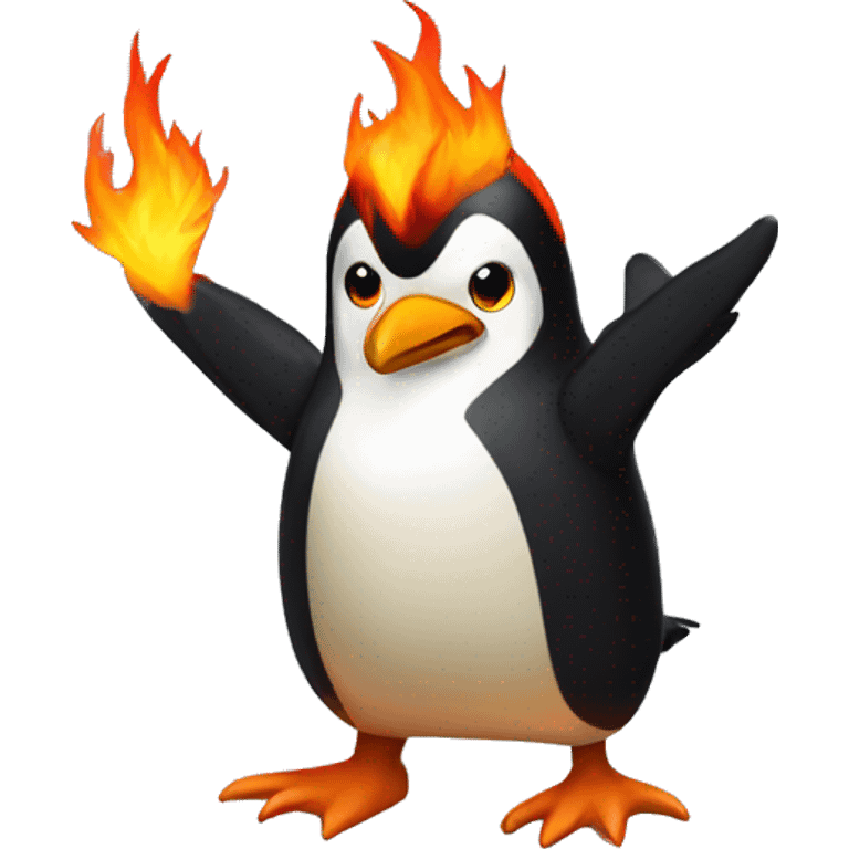 Fire Penguin emoji