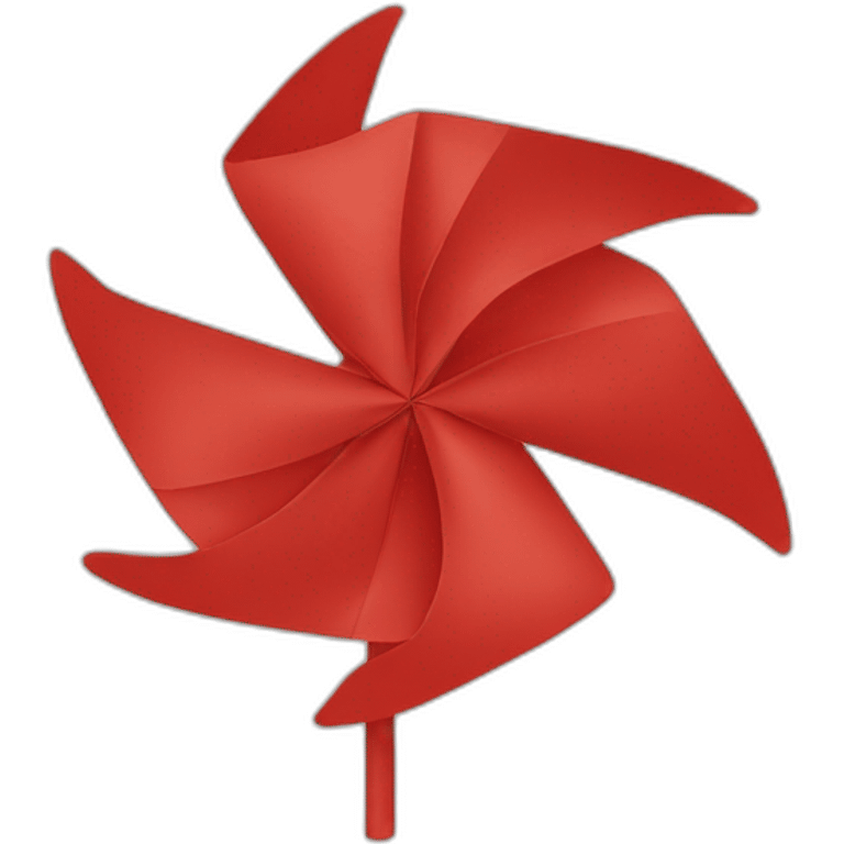 red minimal pinwheel emoji