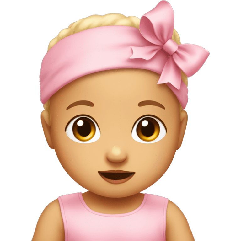 Bow on a baby emoji