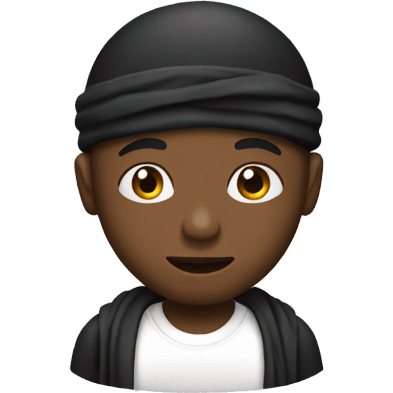 black man, holding belly, durag, holding , emoji