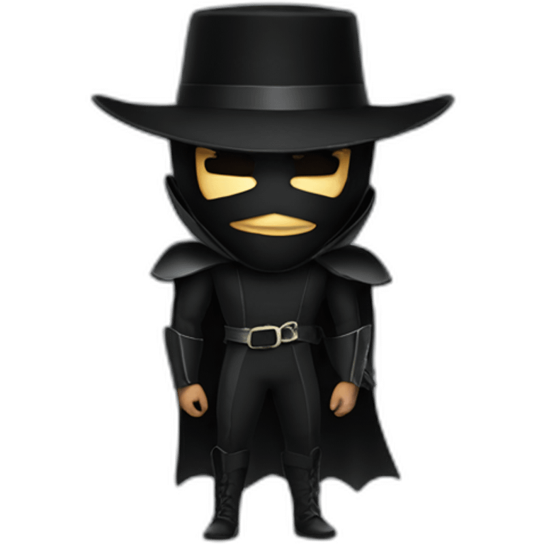 Black el Zorro with mask emoji