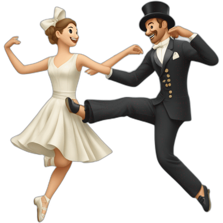 Crêpe bretonne qui danse le lindy hop emoji