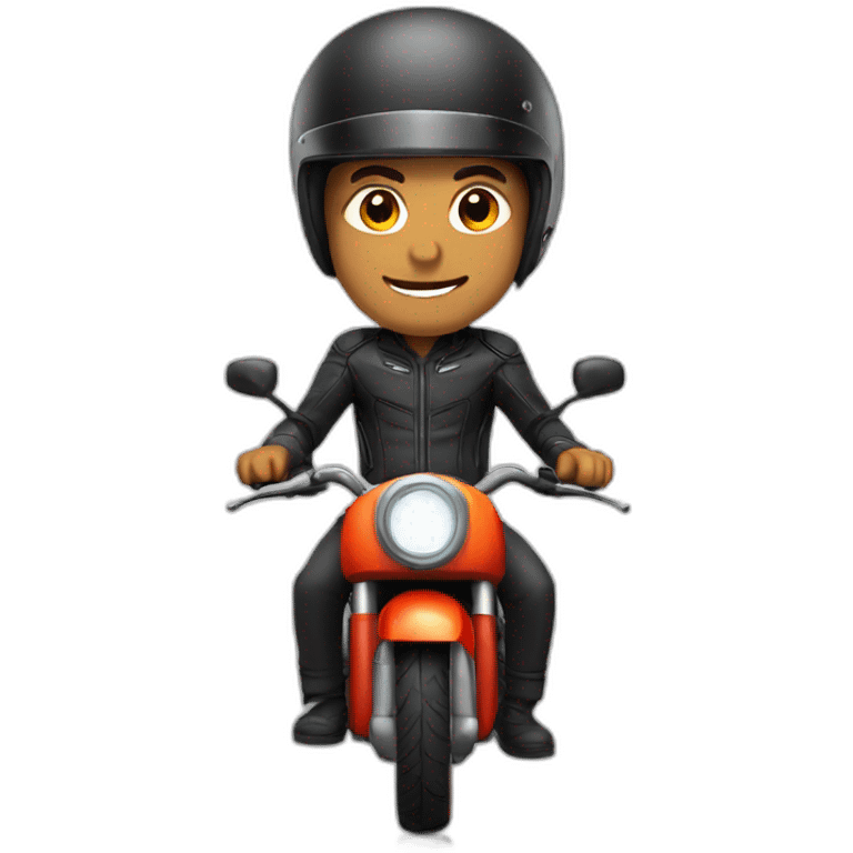 Enanito en moto emoji