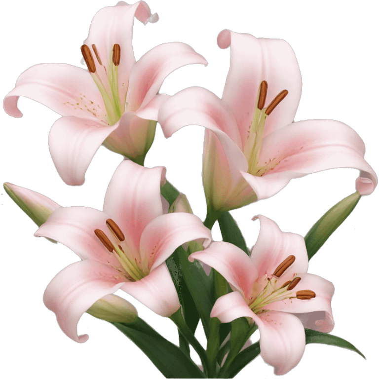 light pink lilies  emoji