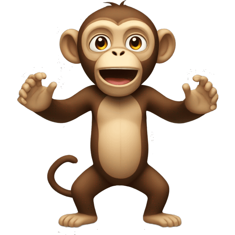 Monkey with his hands up emoji