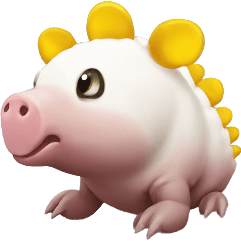 Rubber duck chubby round armadillo pig panda centipede armadillo wearing a crown emoji