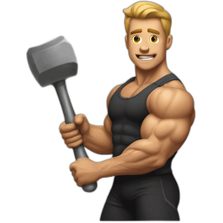 hammer muscle guy emoji