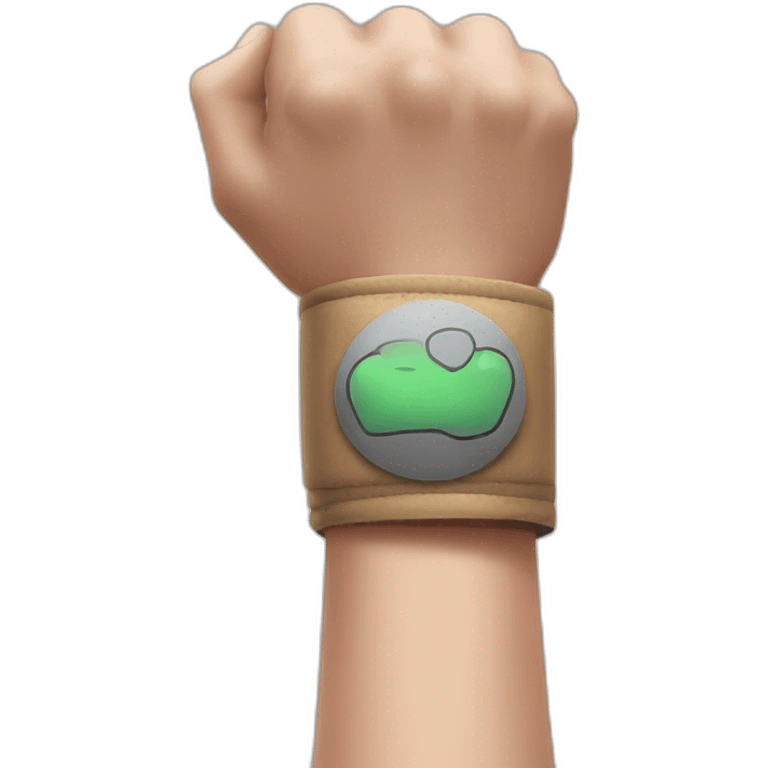 Wrist with pain sign at the site post boxing workout  emoji