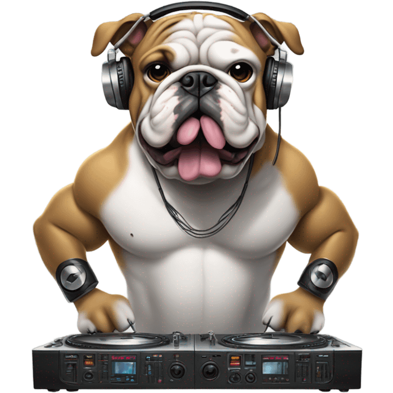 Bulldog dj emoji