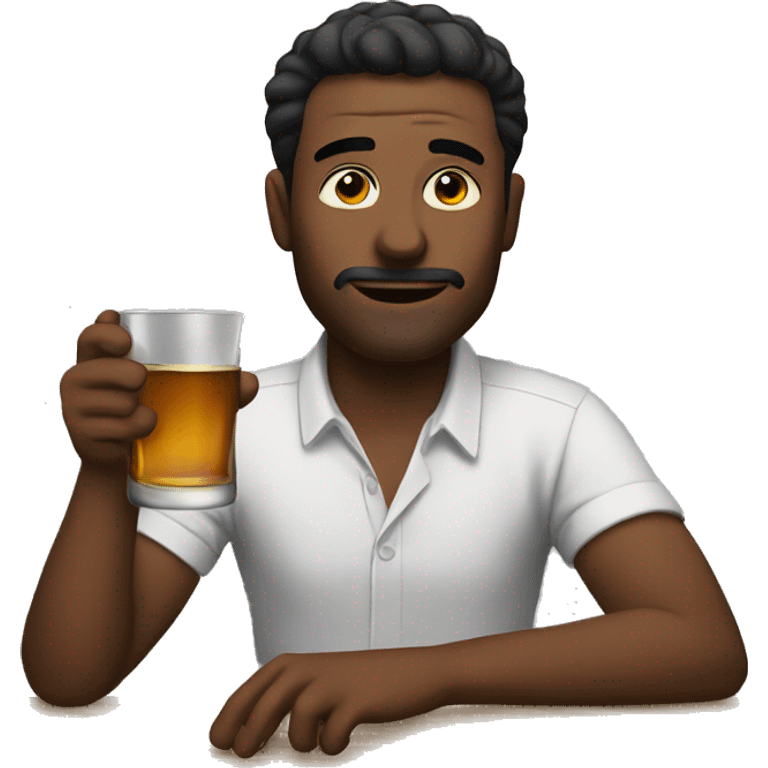 Man drinking liquor  emoji