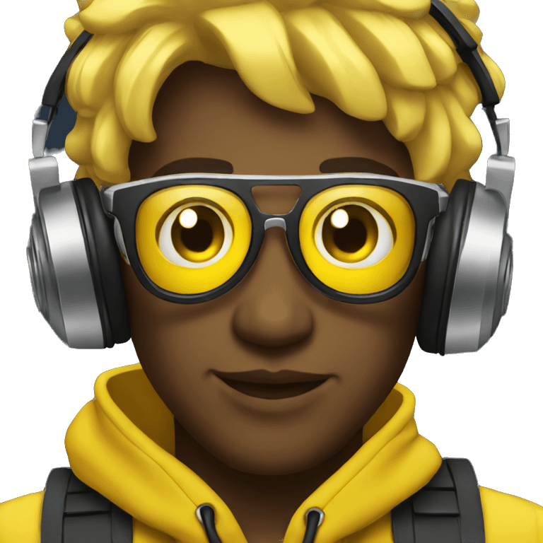 DJ yellow emoji