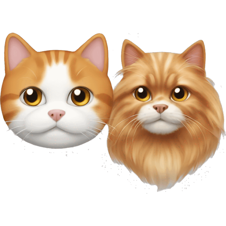 A ginger cat with a white Maltese dog emoji