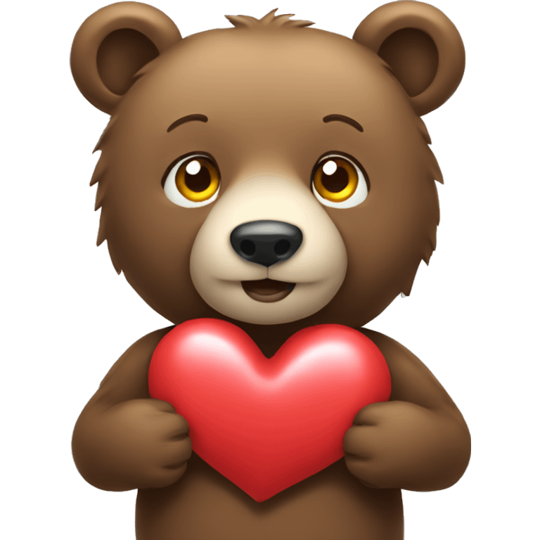 a bear with a heart emoji