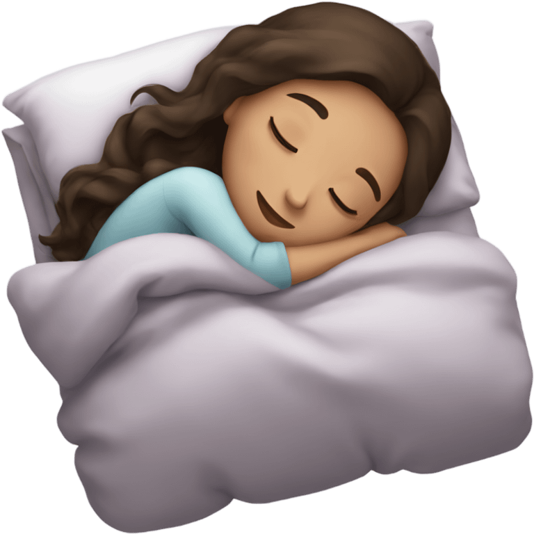 Brunette girl sleeping emoji