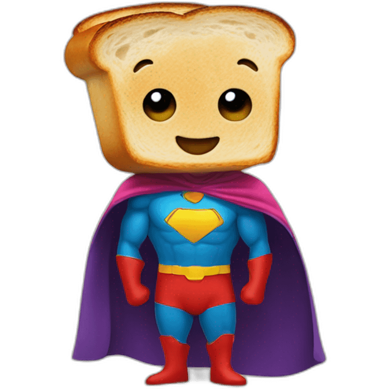 toast wearing a superhero cape emoji