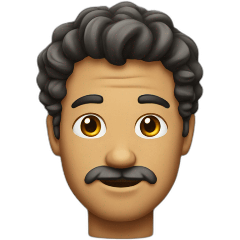 hombre con pelo rizado emoji