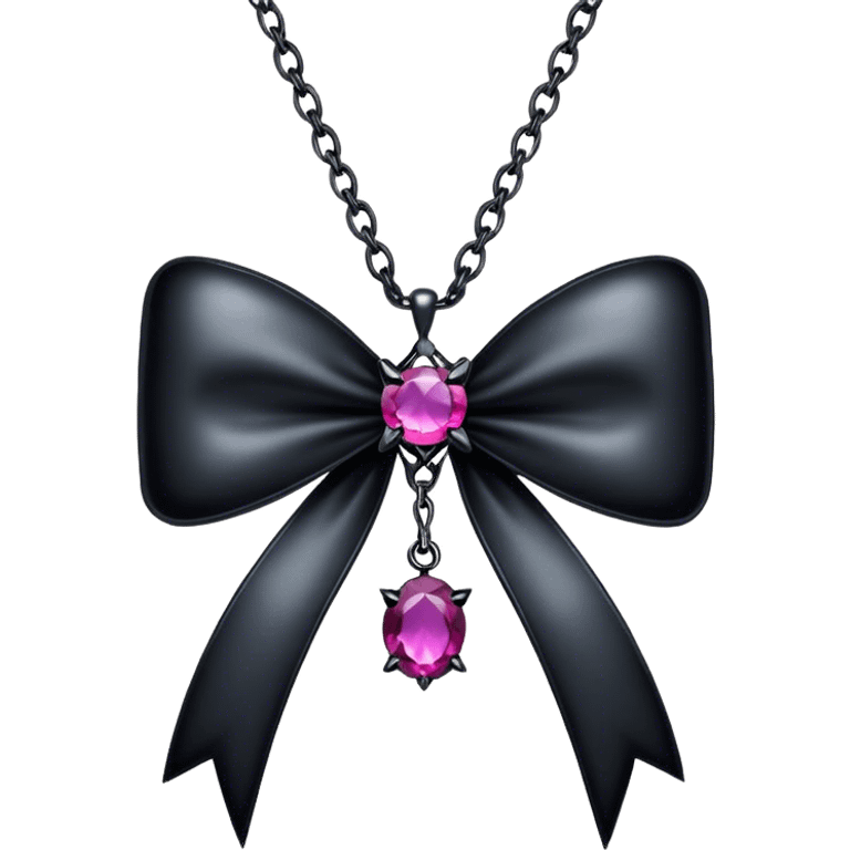  goth jewel bow necklace  emoji