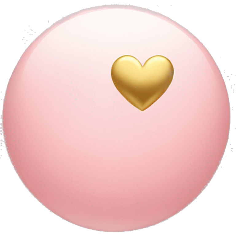 Light pink moon with gold heart  emoji