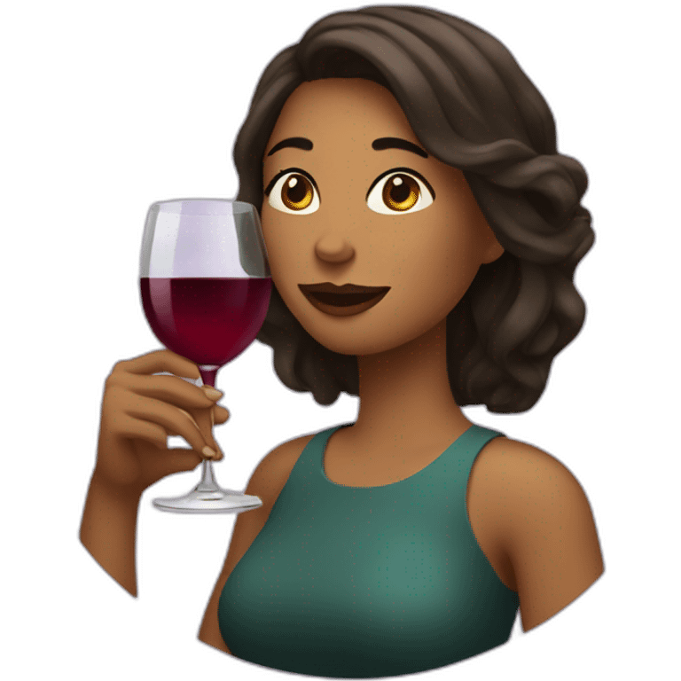 Women drinks wine emoji