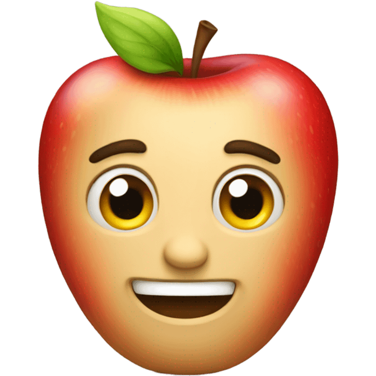 An apple emoji