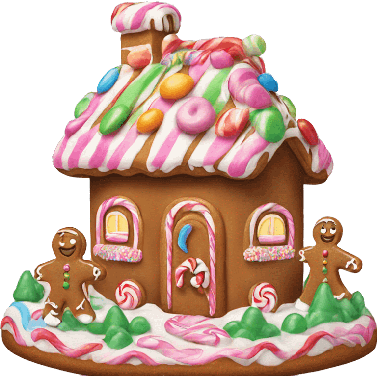 Candy land gingerbread house  emoji