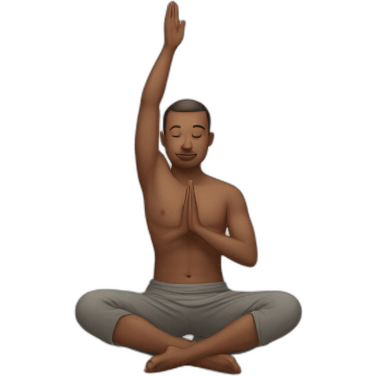 man doing Namaste emoji