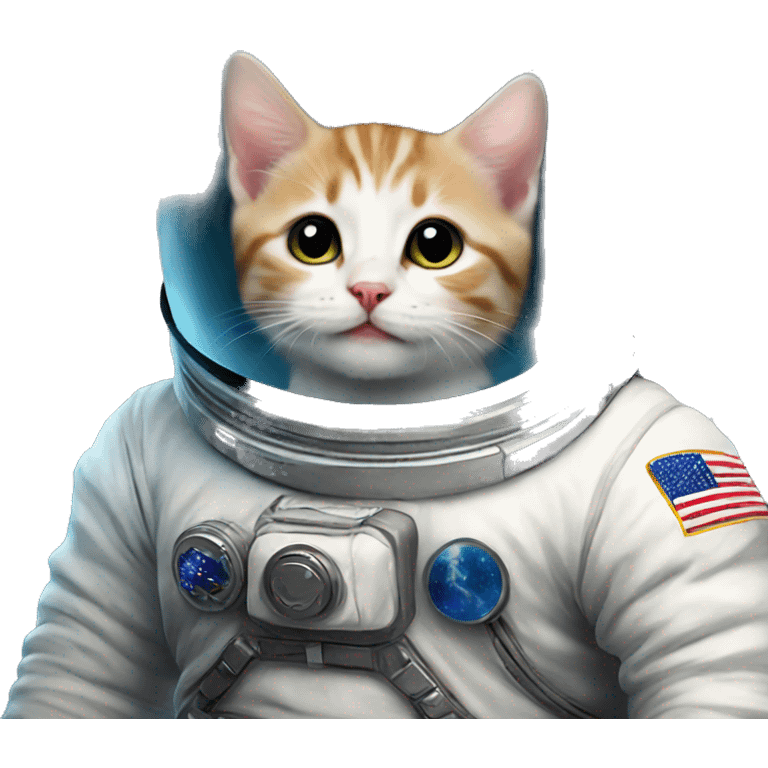 astronaut kitten in a galaxy  emoji