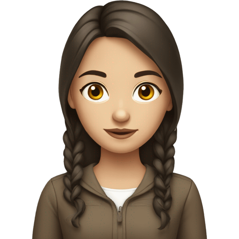 Brunette Russian girl emoji