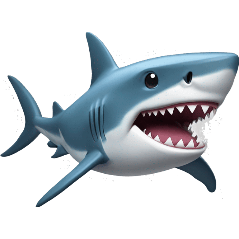 shark with topper emoji