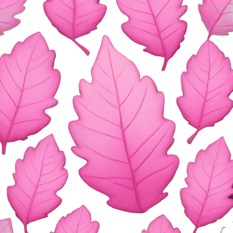 pink leaf emoji