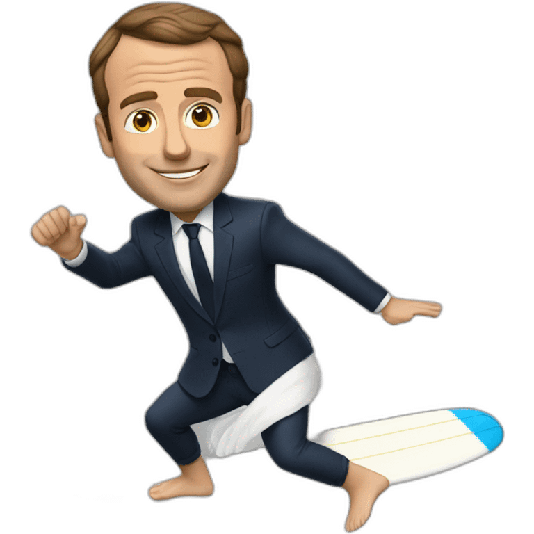 macron who surfing emoji