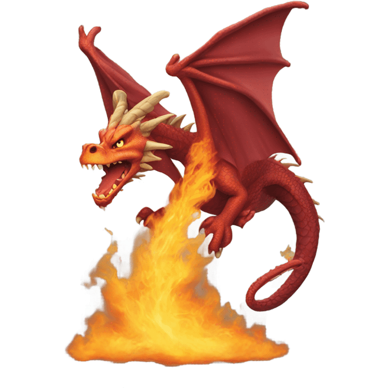 Dragon blowing fore emoji