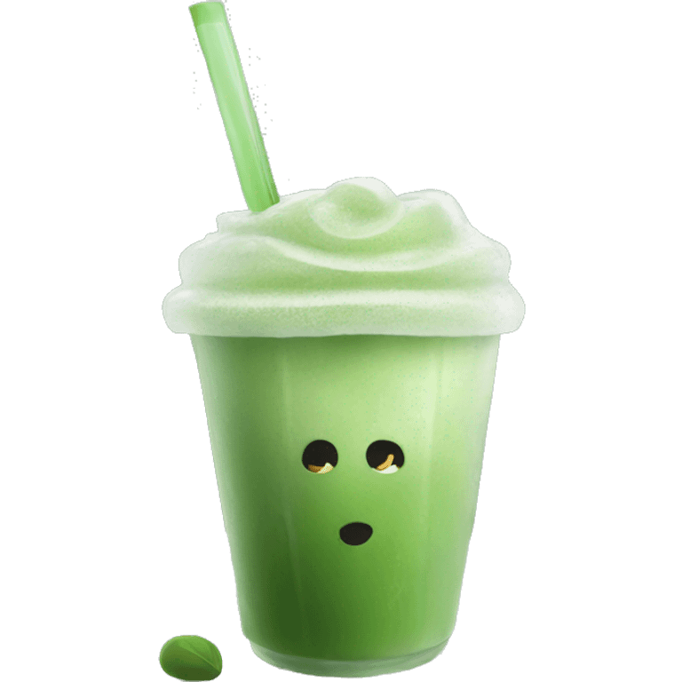 Iced matcha latte  emoji