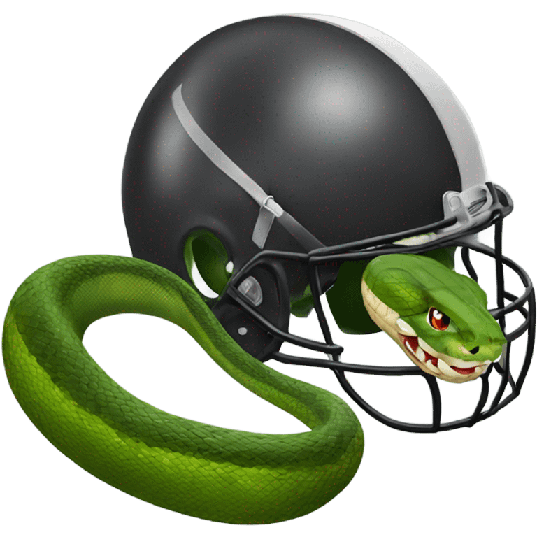 Snake with football helmet emoji