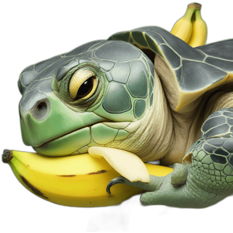 Tortue mange banane emoji