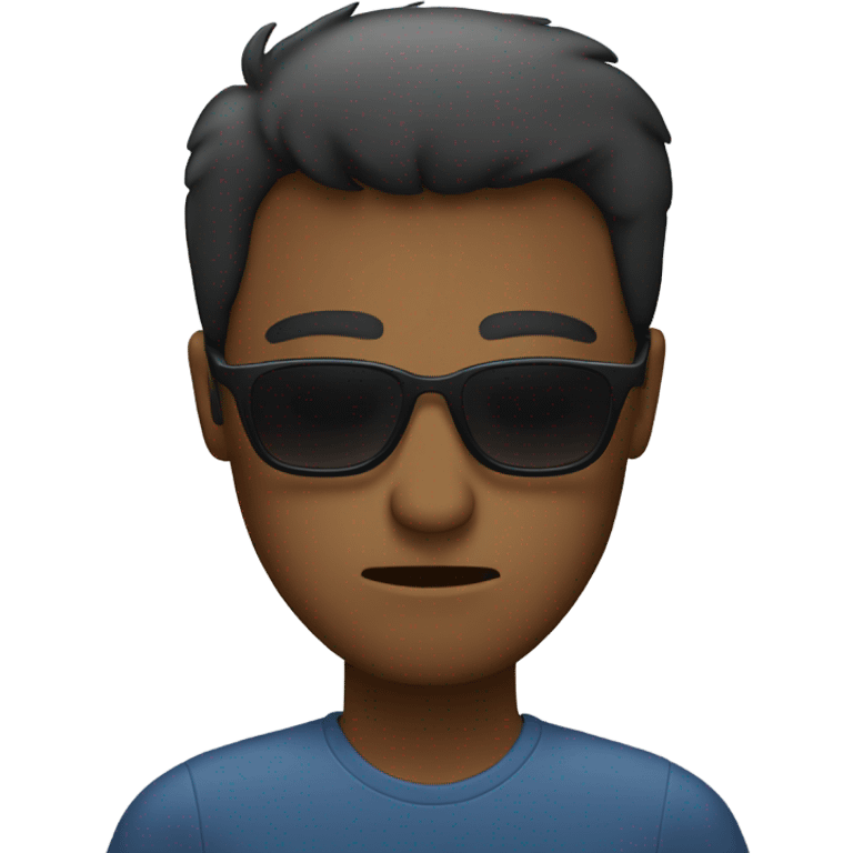 Person with sunglasses frowning emoji