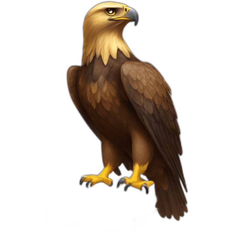 Golden eagle studying emoji