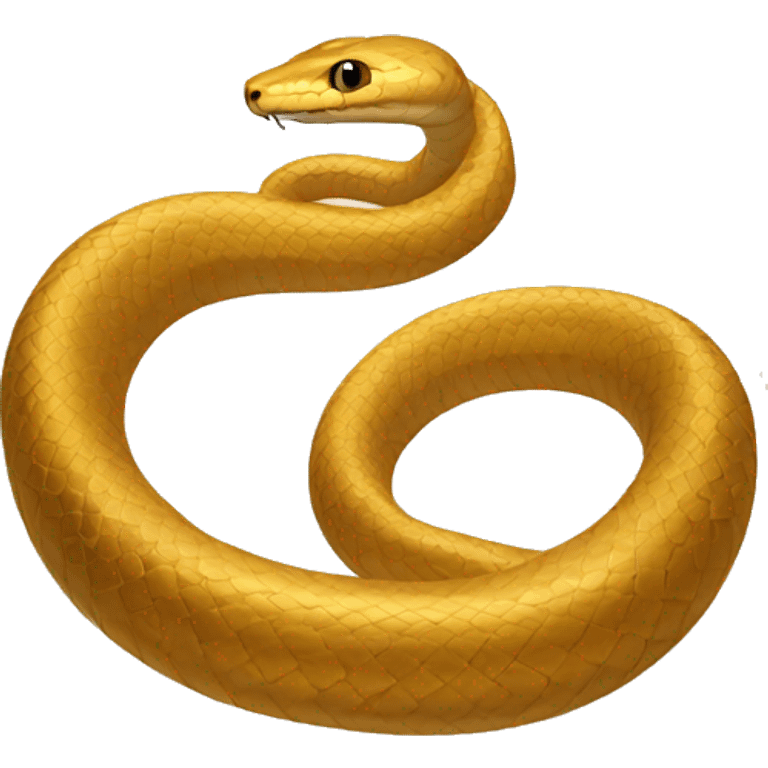 Calm Golden Snake  emoji