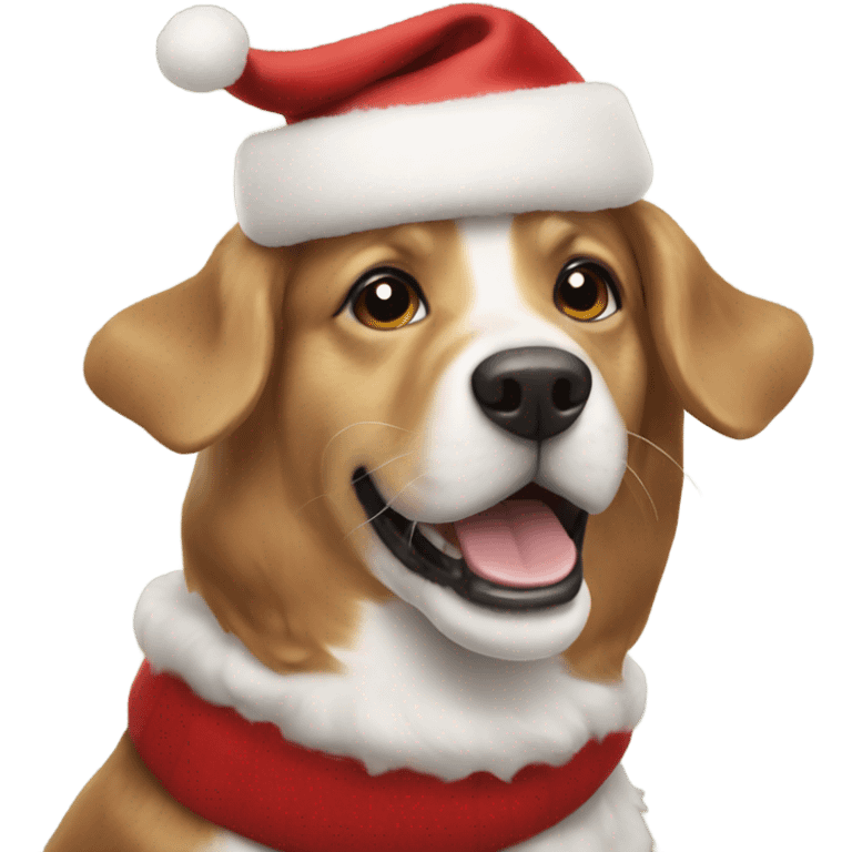 Happy dogs Christmas emoji