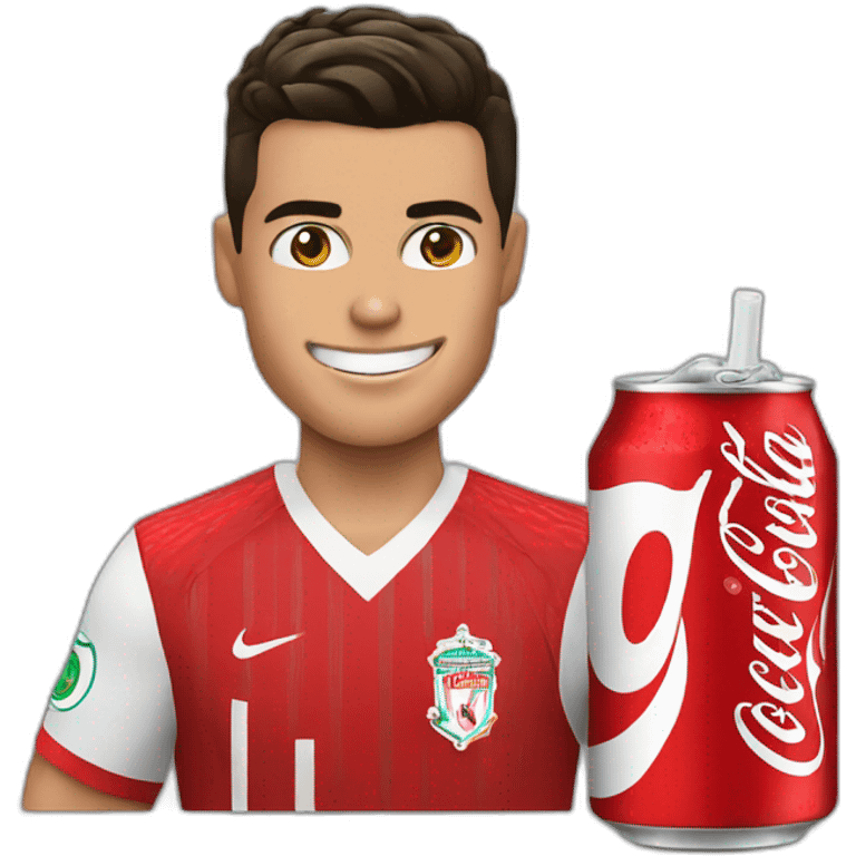 Cristiano Ronaldo drink coca cola emoji