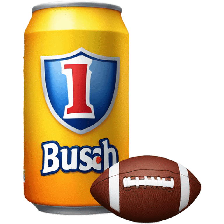 Busch lite beer and football emoji