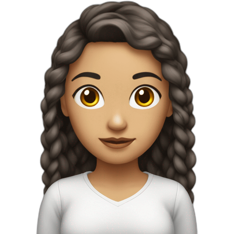 Pelo de chica con lazo  emoji