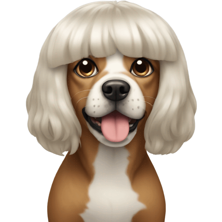 dog in a wig emoji