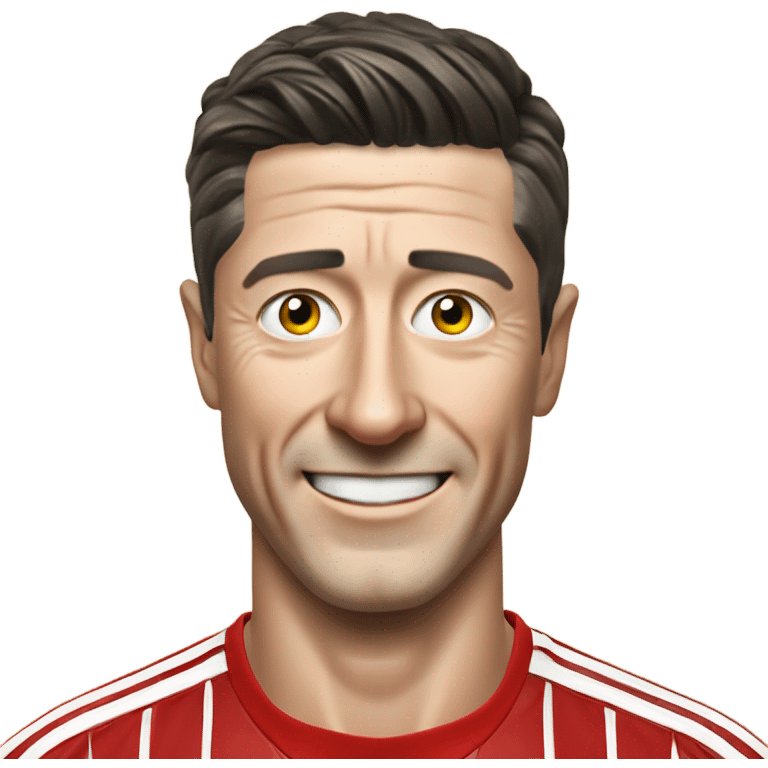 robert lewandowski con motivos navideños emoji