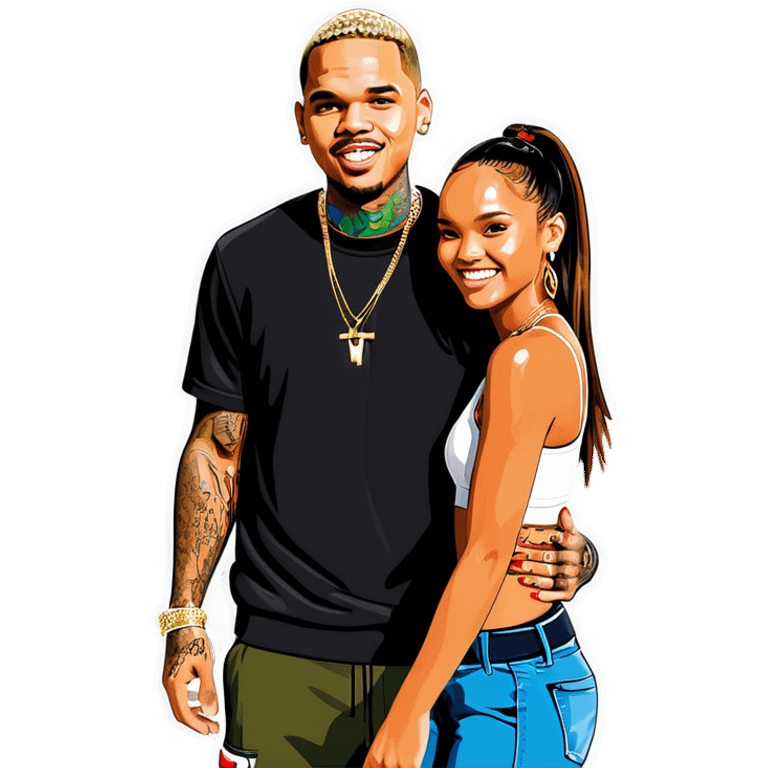 Photo Realistic Karrueche Tran with Chris Brown  emoji