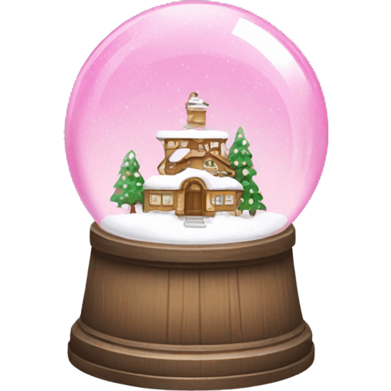 Pink snow globe  emoji